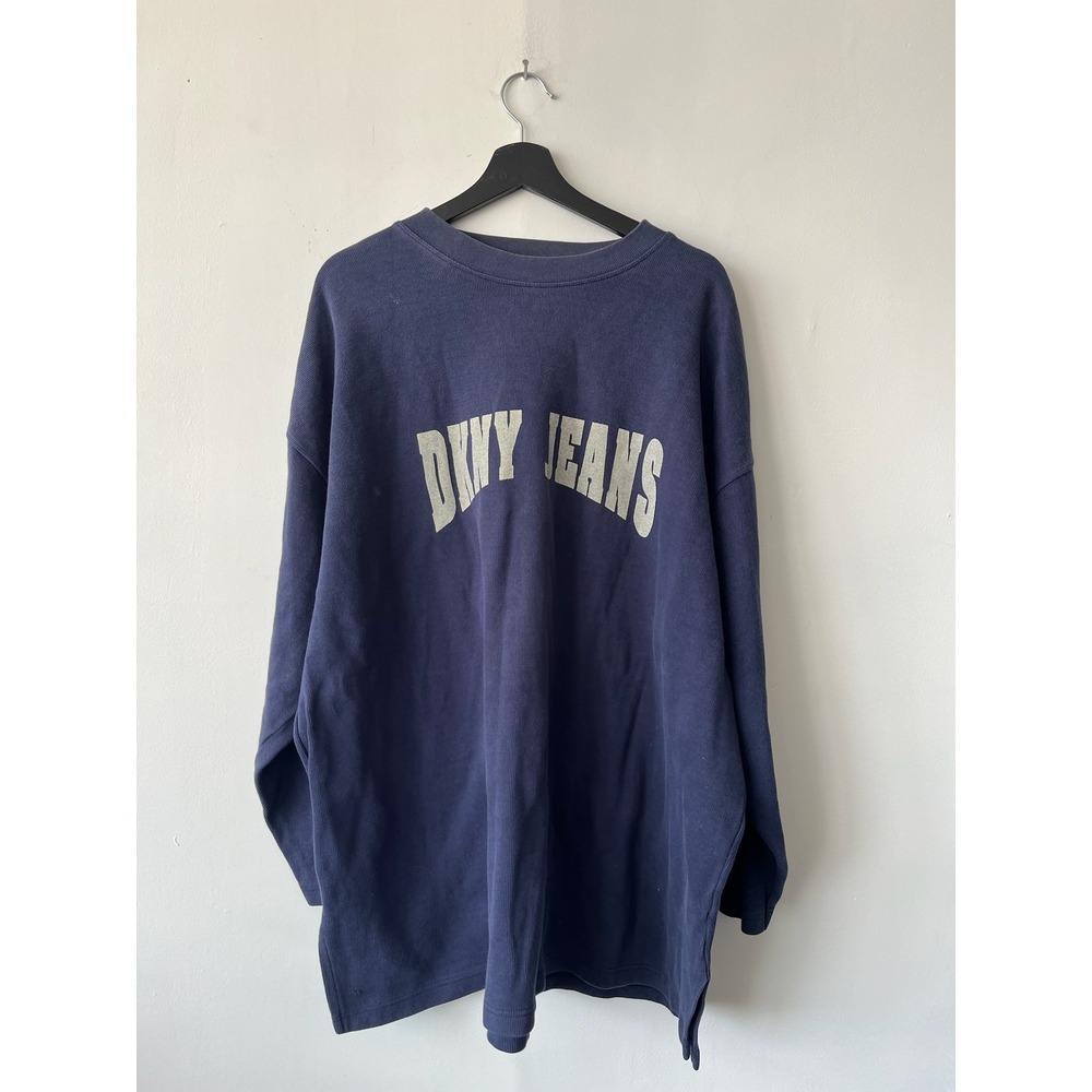 Vintage DKNY Jeans Sweatshirt Large Crewneck Spell Out Oversized Pullover 90s